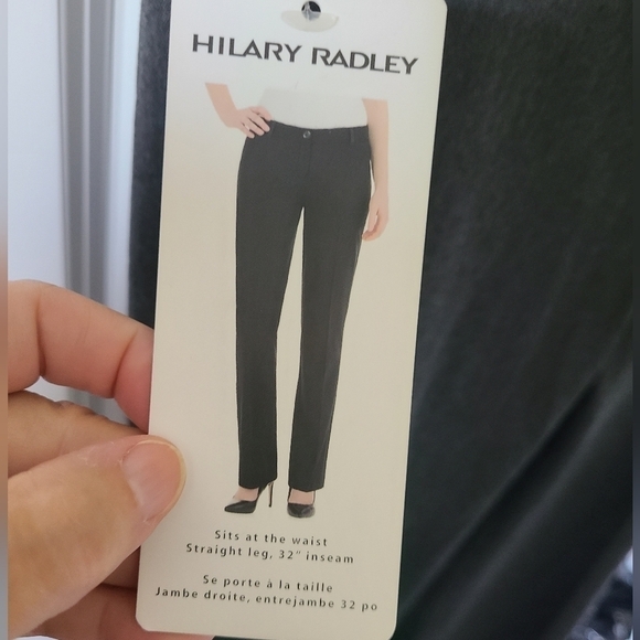 HILARY RADLEY Gray Straight Leg Dress Pants Size 6 NWT - Picture 5 of 9